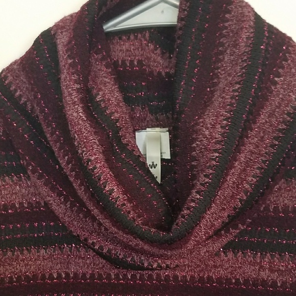 NWT Burgundy Sweater Dress Cowl Turtle Neck - Picture 4 of 5